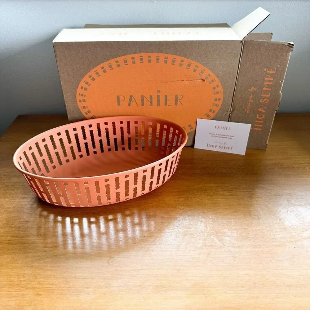 Panier for HAY design by Inga Sempe steel oval food safe storage basket
